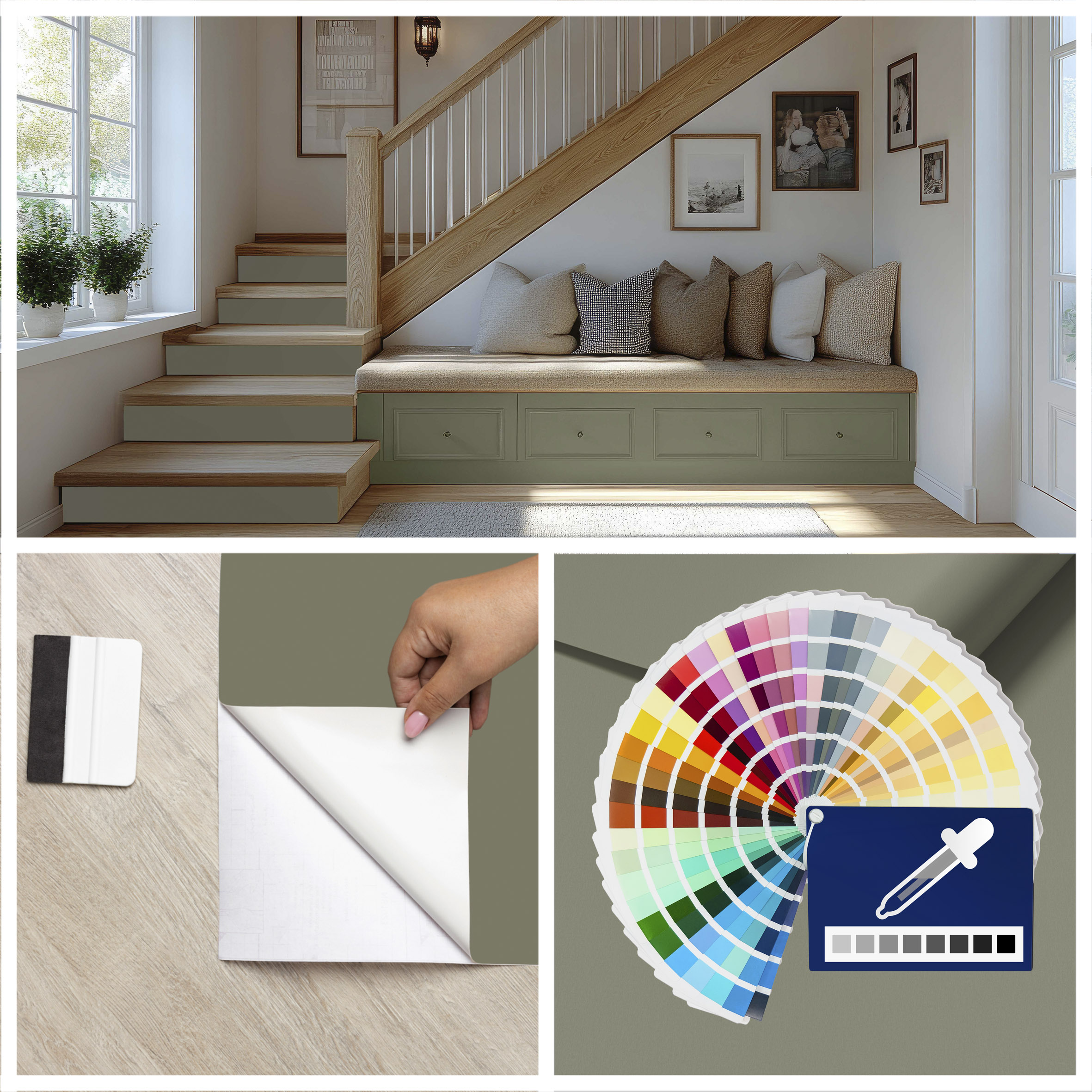 Wallsticker - Stair Riser / Choose your own color / Set of 13