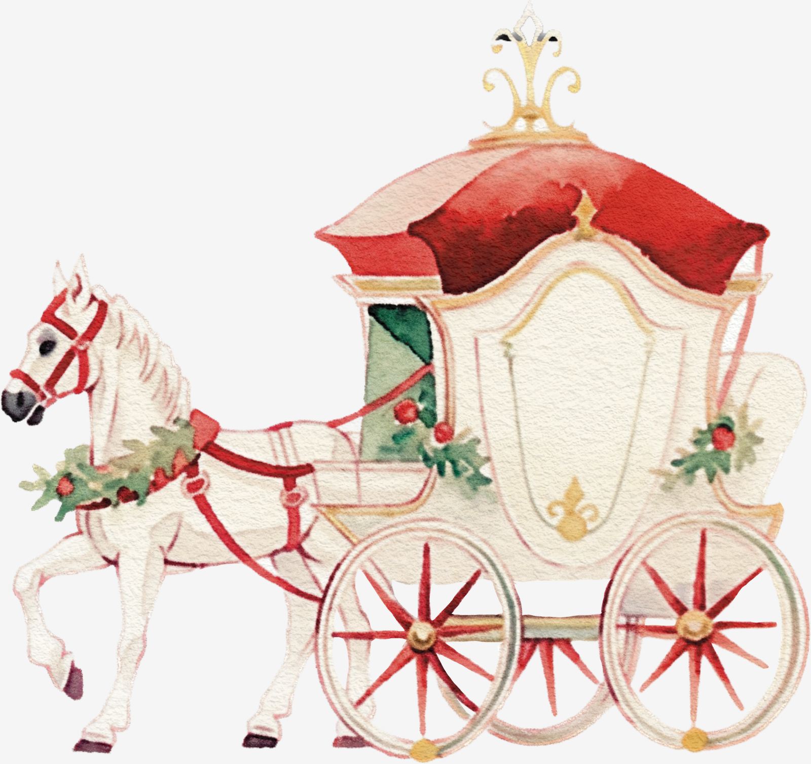 Christmas Carriage Sticker