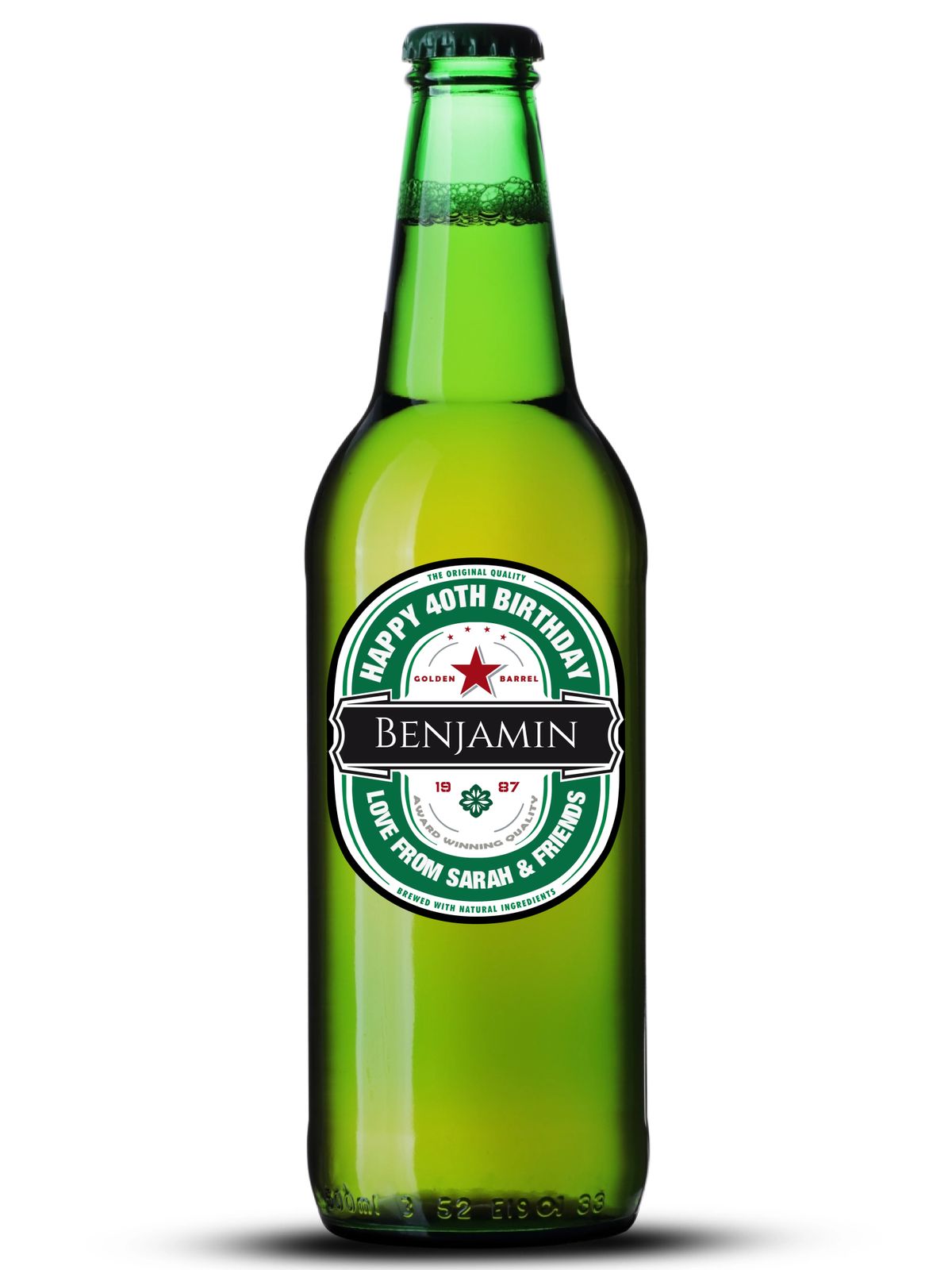 Personalised Bottle Label - Beer