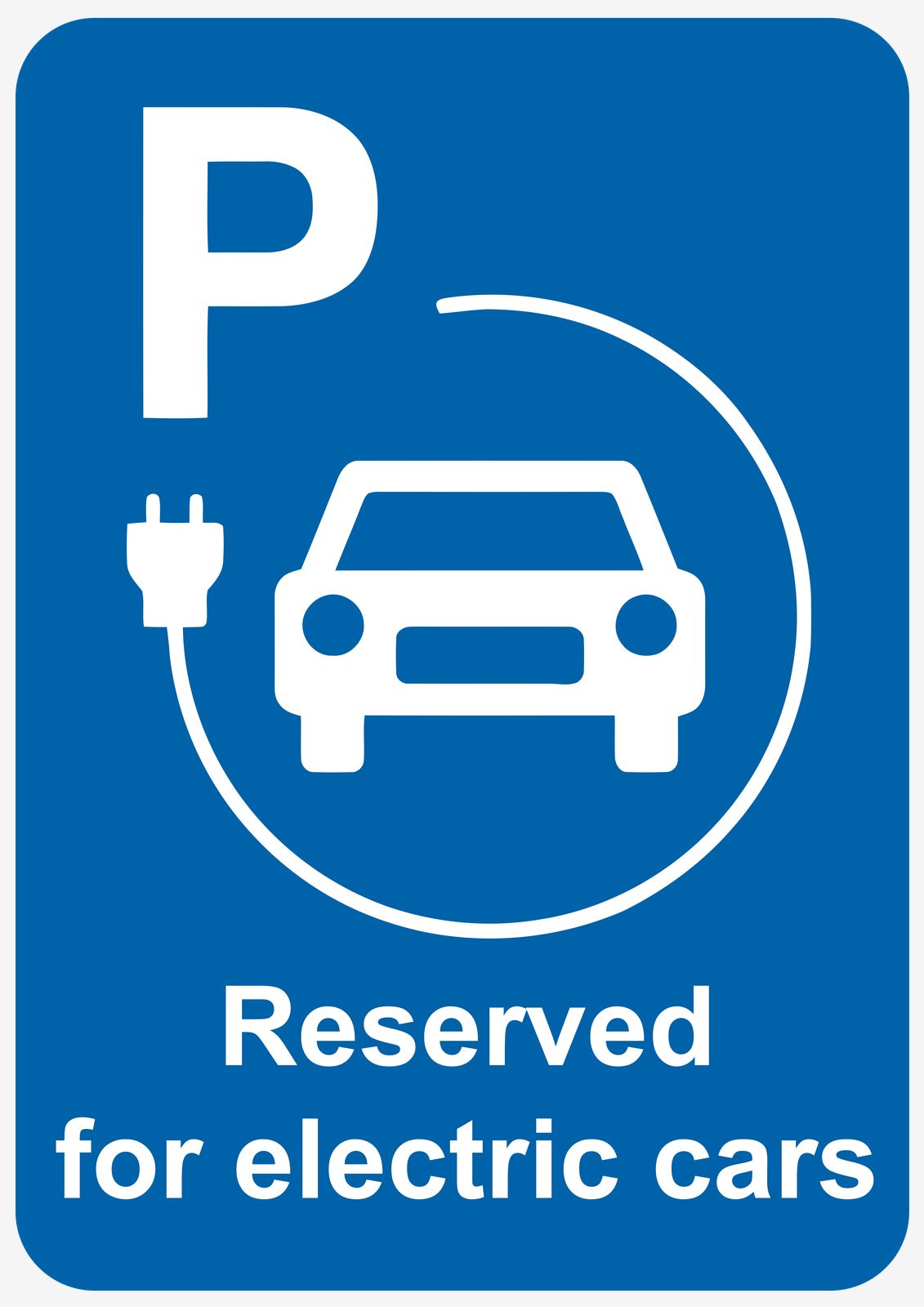 Sticker - Reserved for Electric Cars
