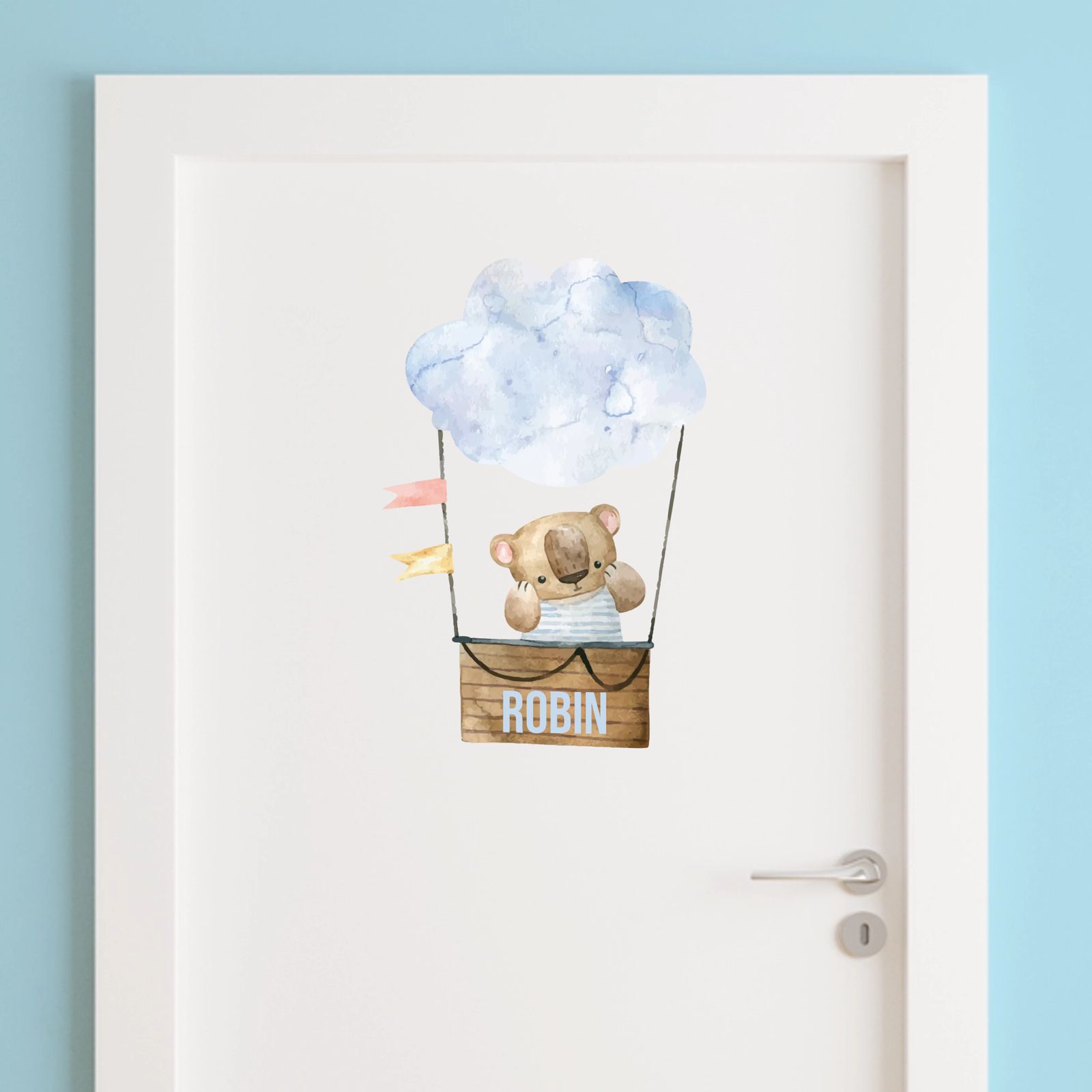 Door Sticker - Bear in Balloon