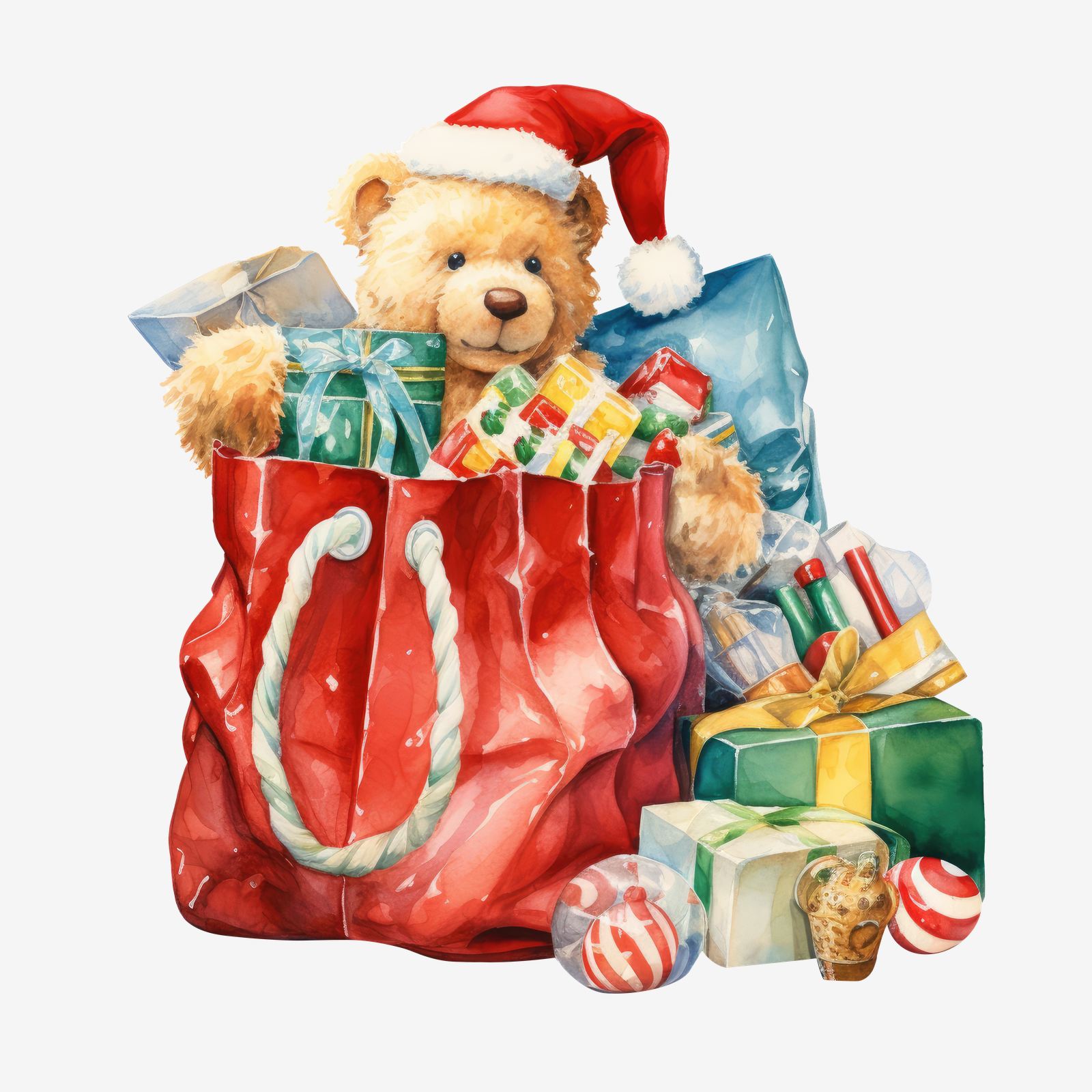Christmas Teddy Bear Sticker