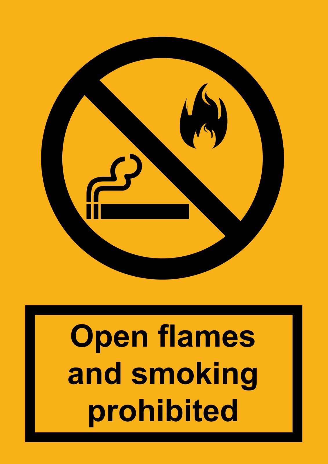 Sticker - Open Flames and Smoking Prohibited