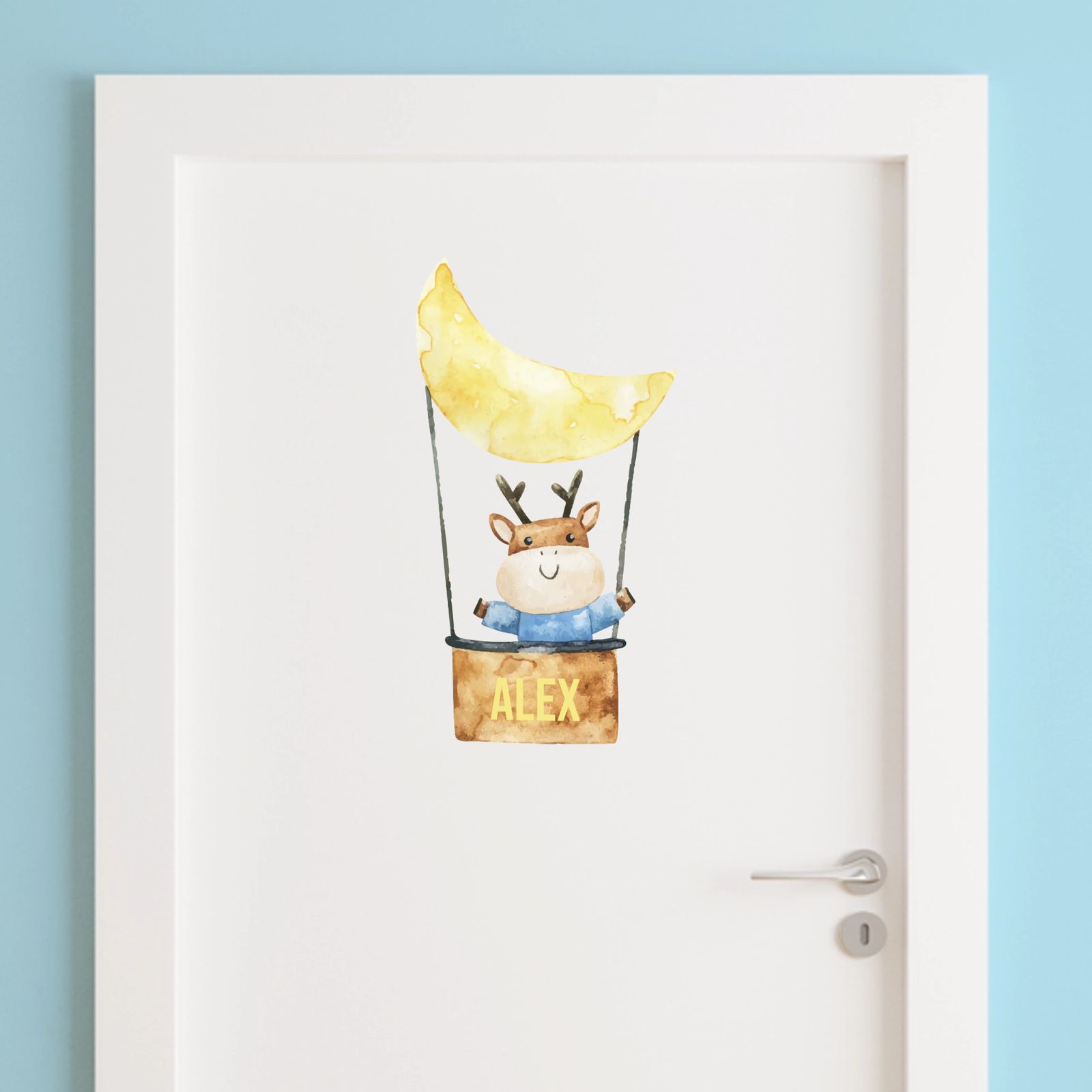Door Sticker - Balloon Reindeer