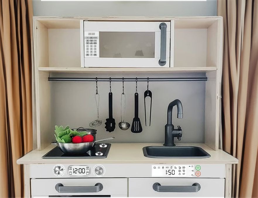 Self-Adhesive Decals – Stickers for Toy Kitchen – Grey