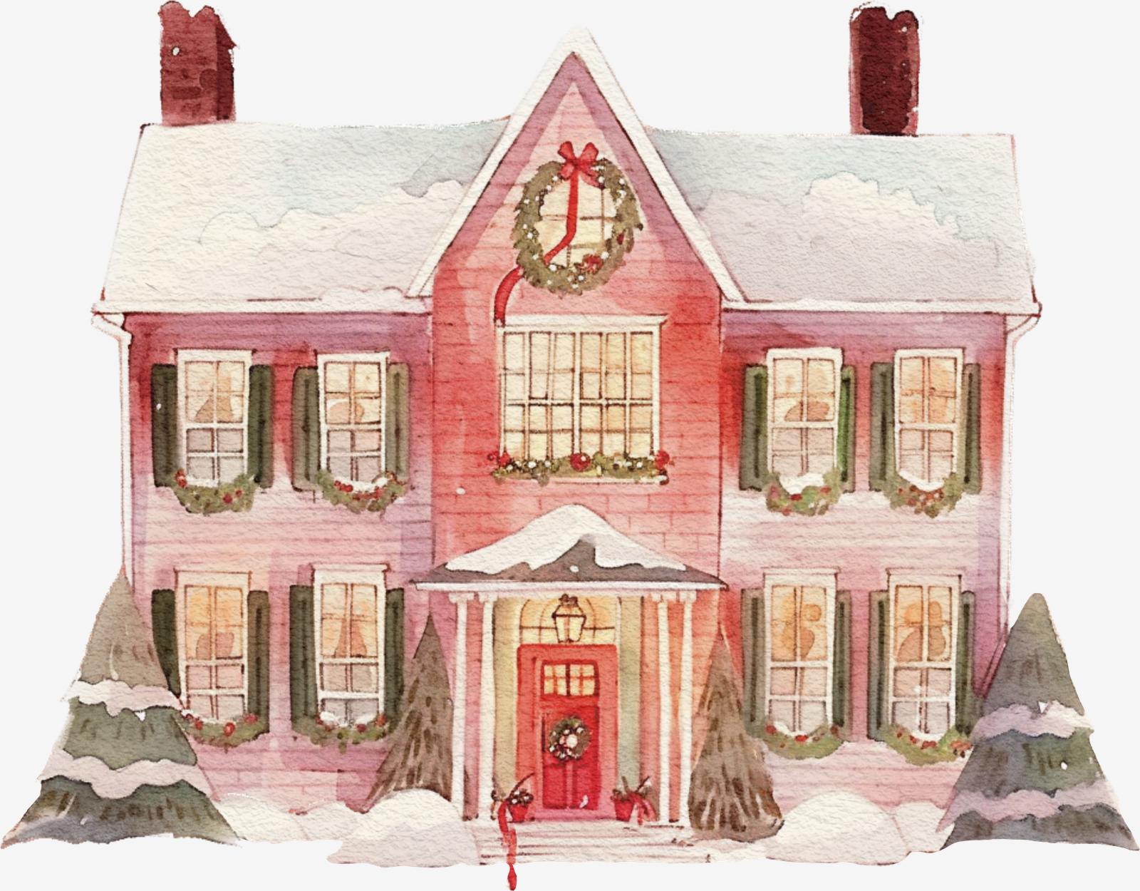 Festive House Sticker
