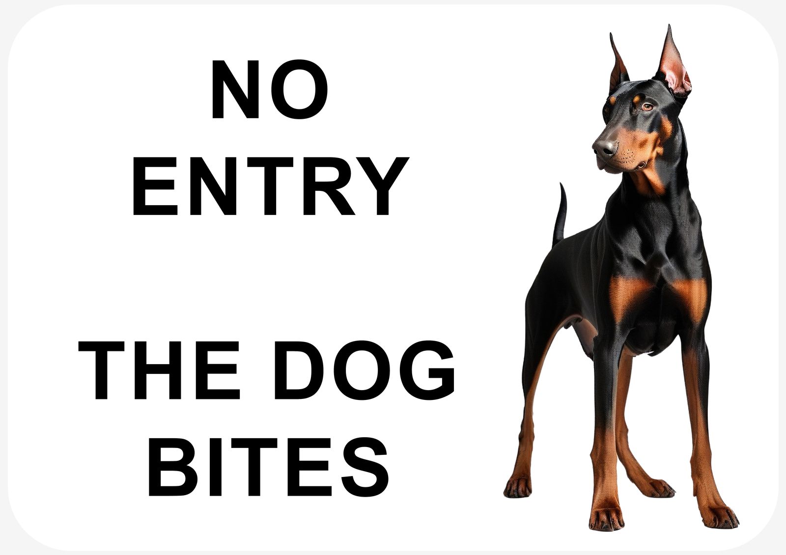 Sticker - No Entry The Dog Bites