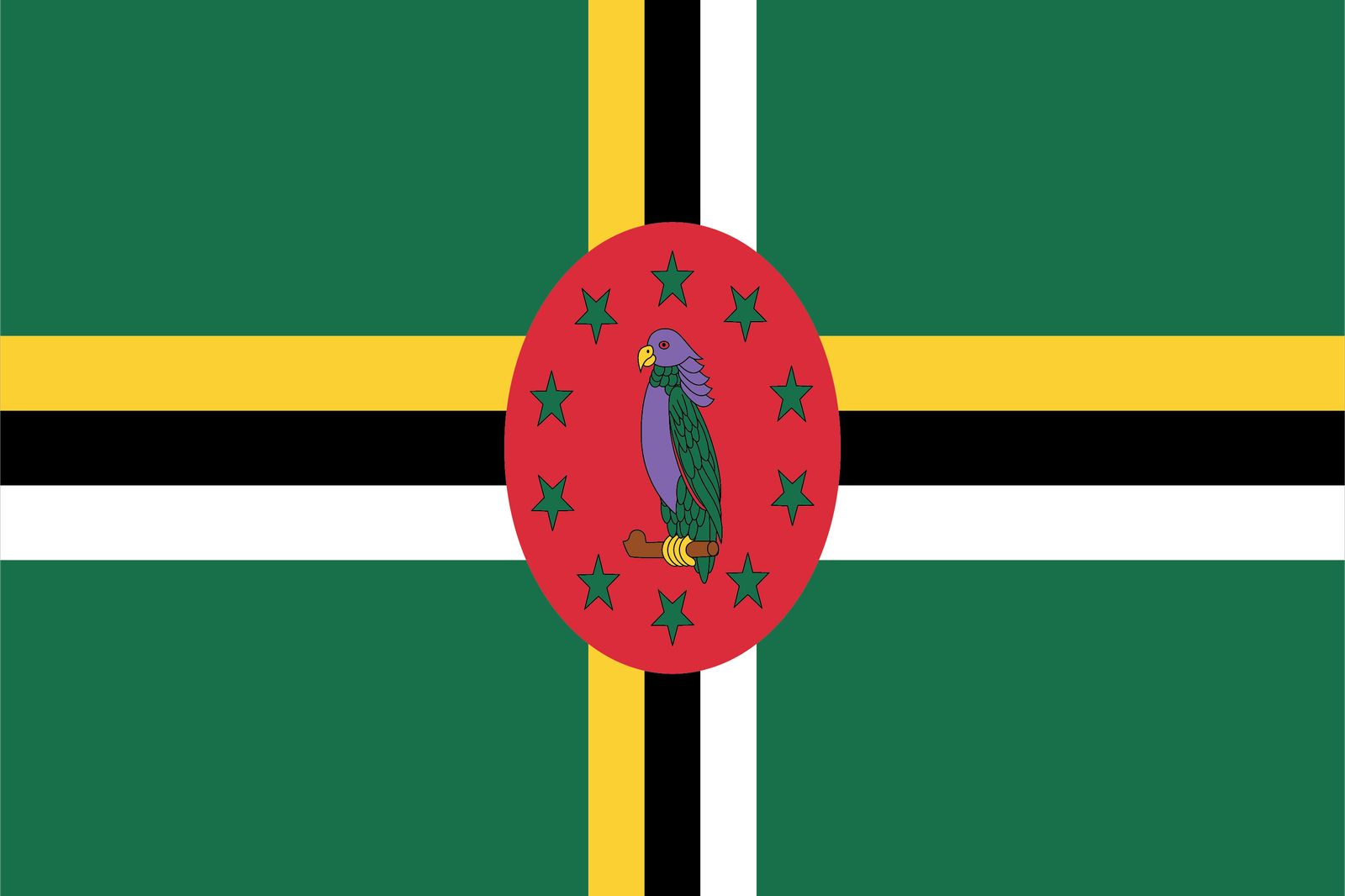 Dominica Flag - Sticker