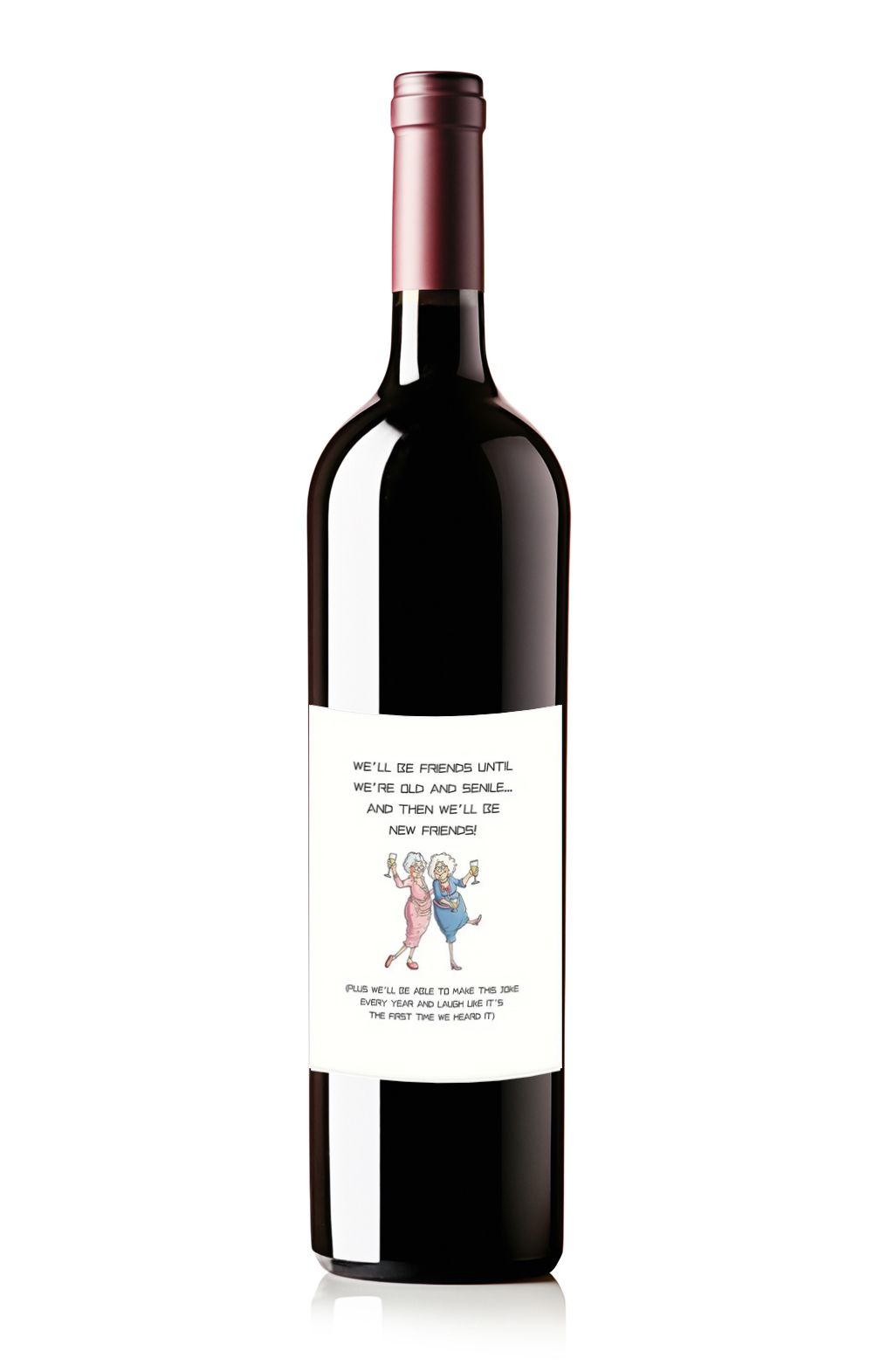 Bottle Sticker - New Friends Wine Label