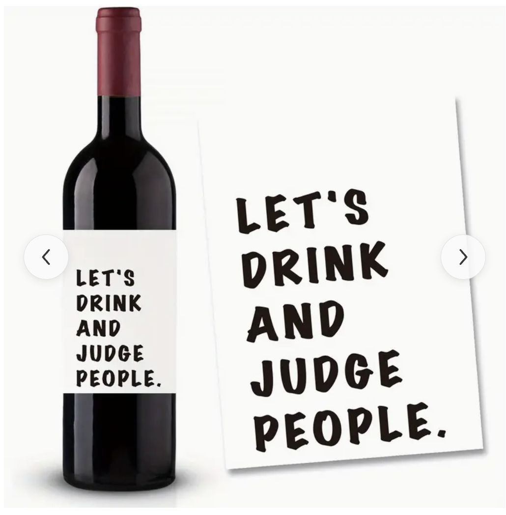 Bottle Sticker - Drink and Judge