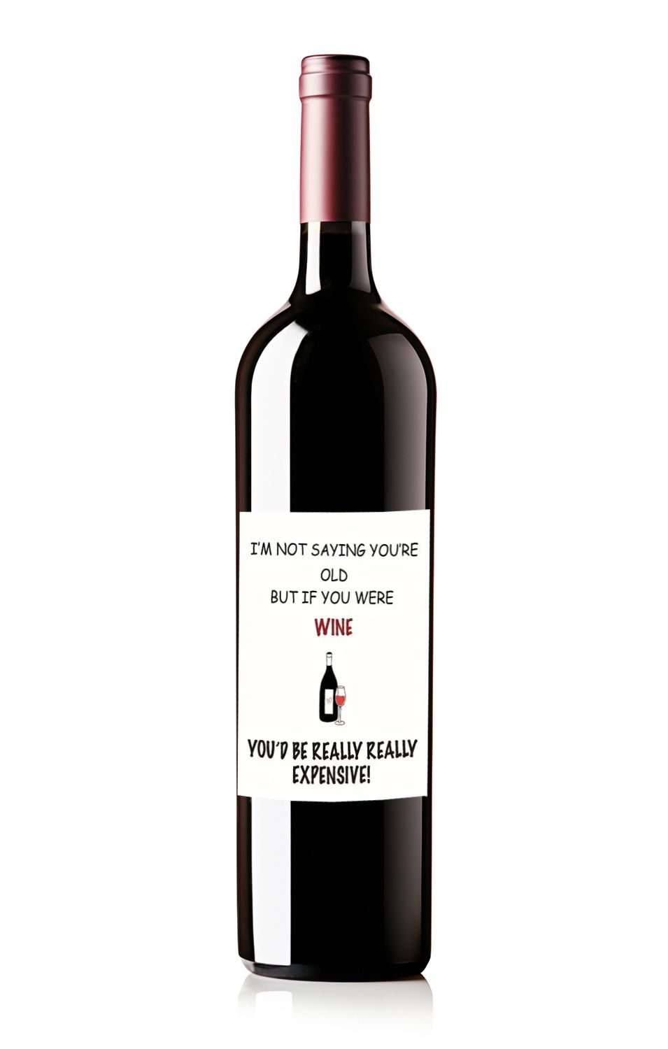 Bottle Sticker - Humorous Wine Label