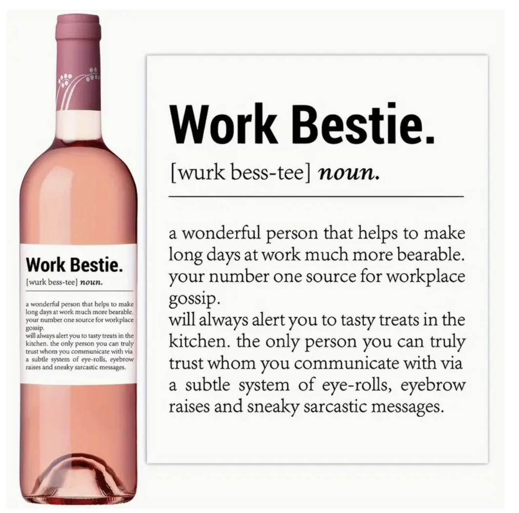 Bottle Sticker - Work Bestie