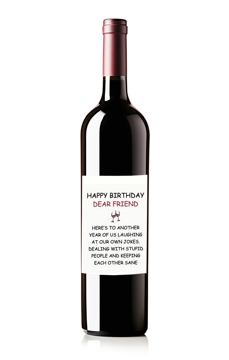 Bottle Sticker - Happy Birthday Friend