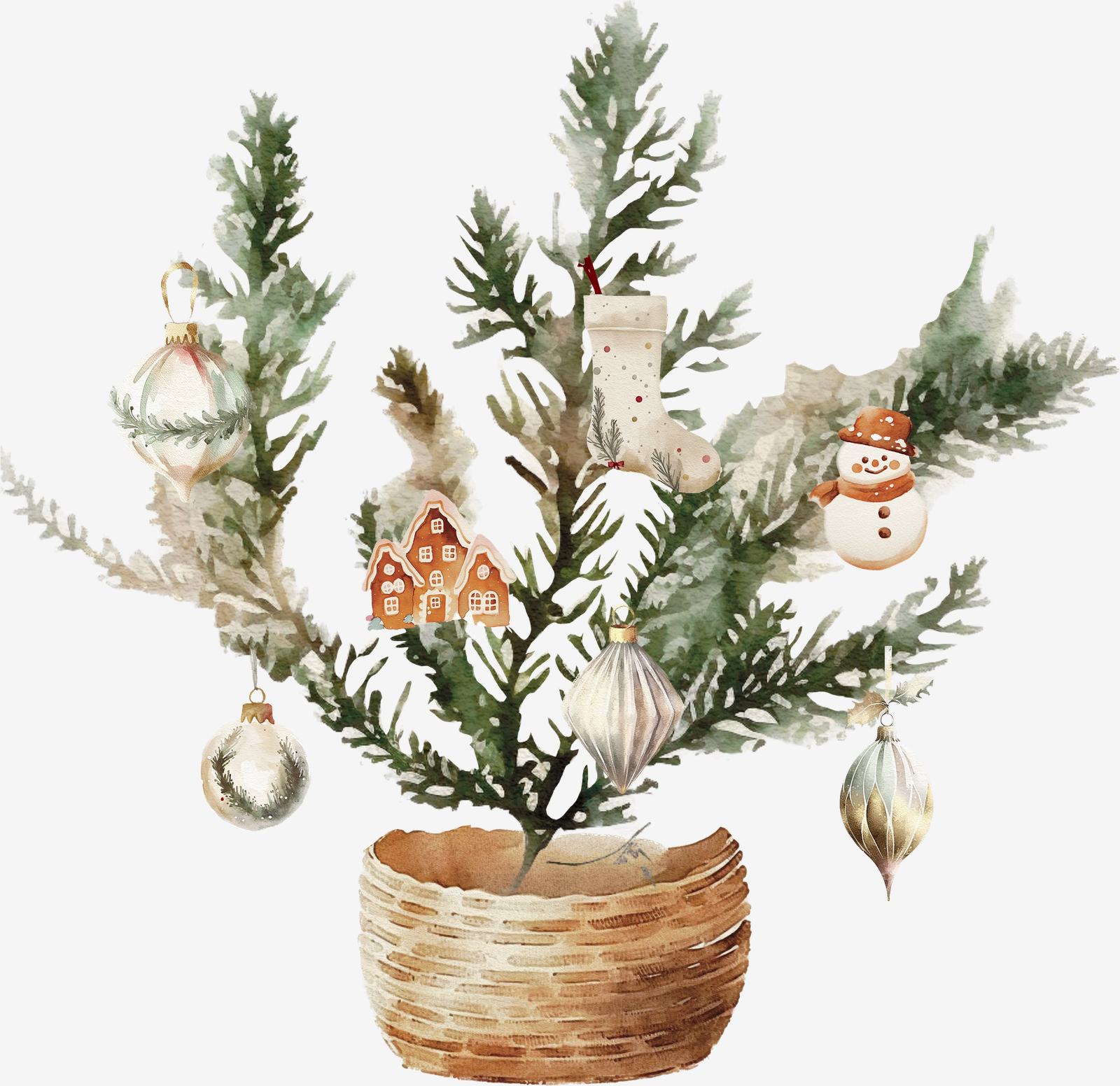Christmas Tree Theme Sticker