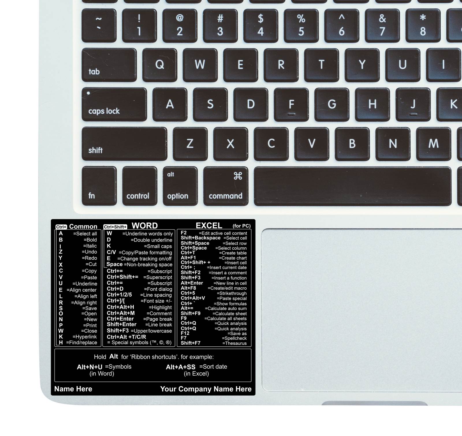 Sticker - Keyboard Shortcuts Chart