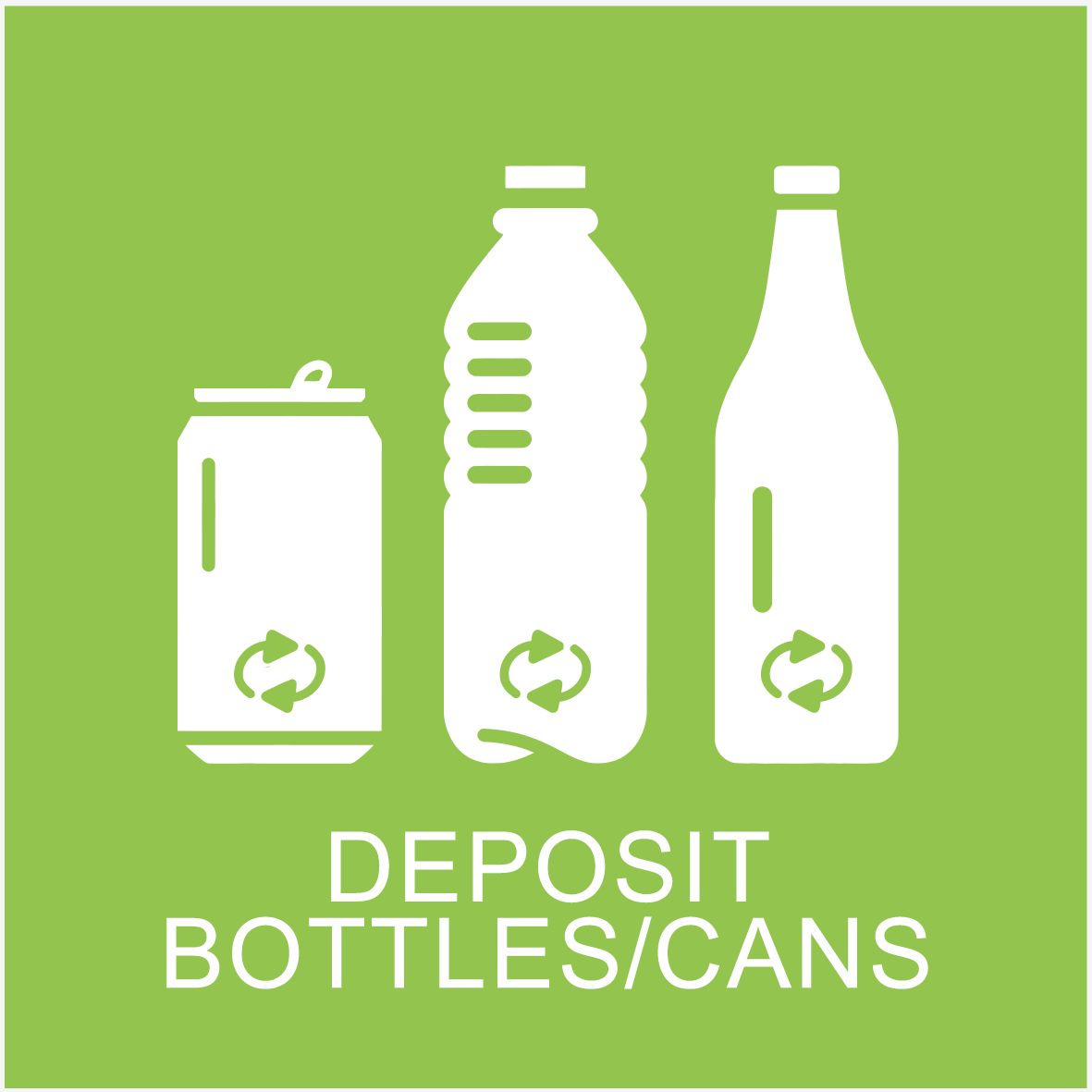 Sticker - Deposit Bottles/Cans