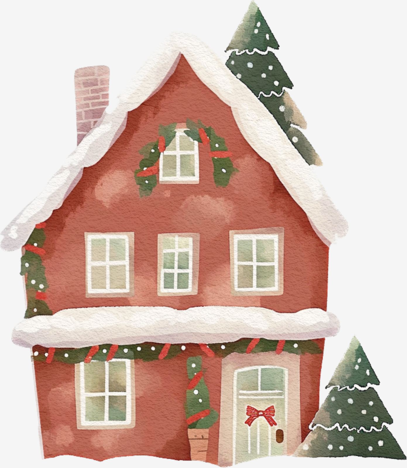 Festive House Sticker
