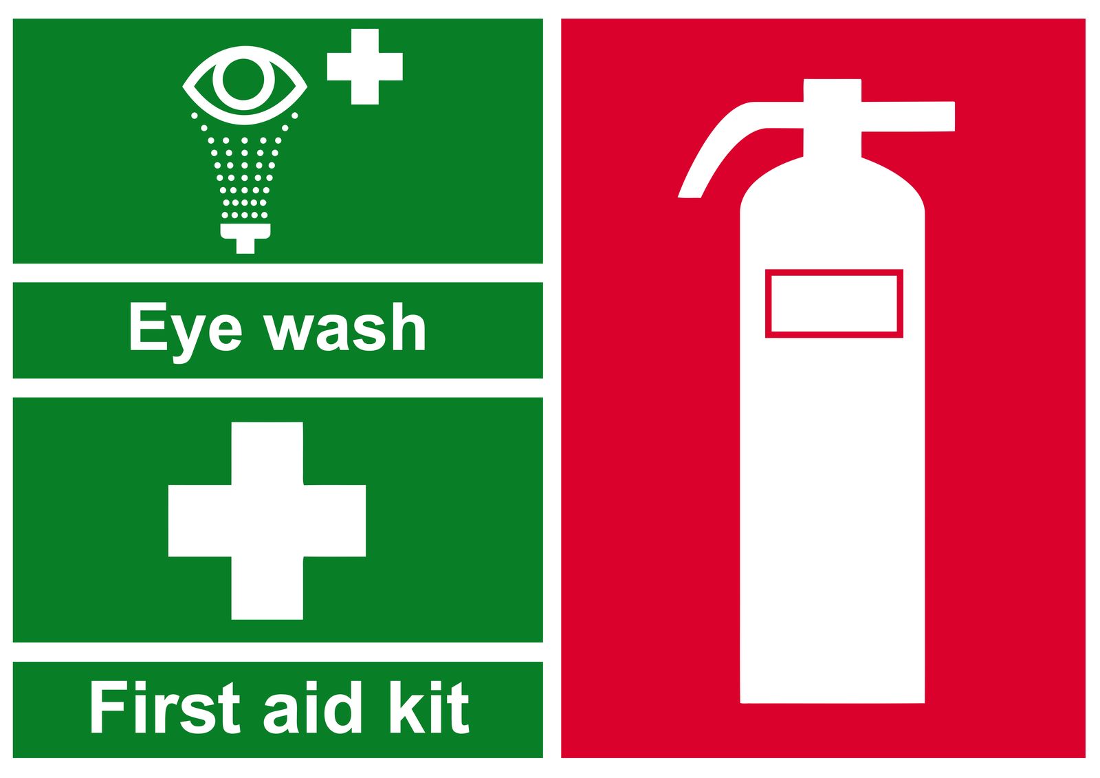 Sticker - Eye Wash and First Aid Kit