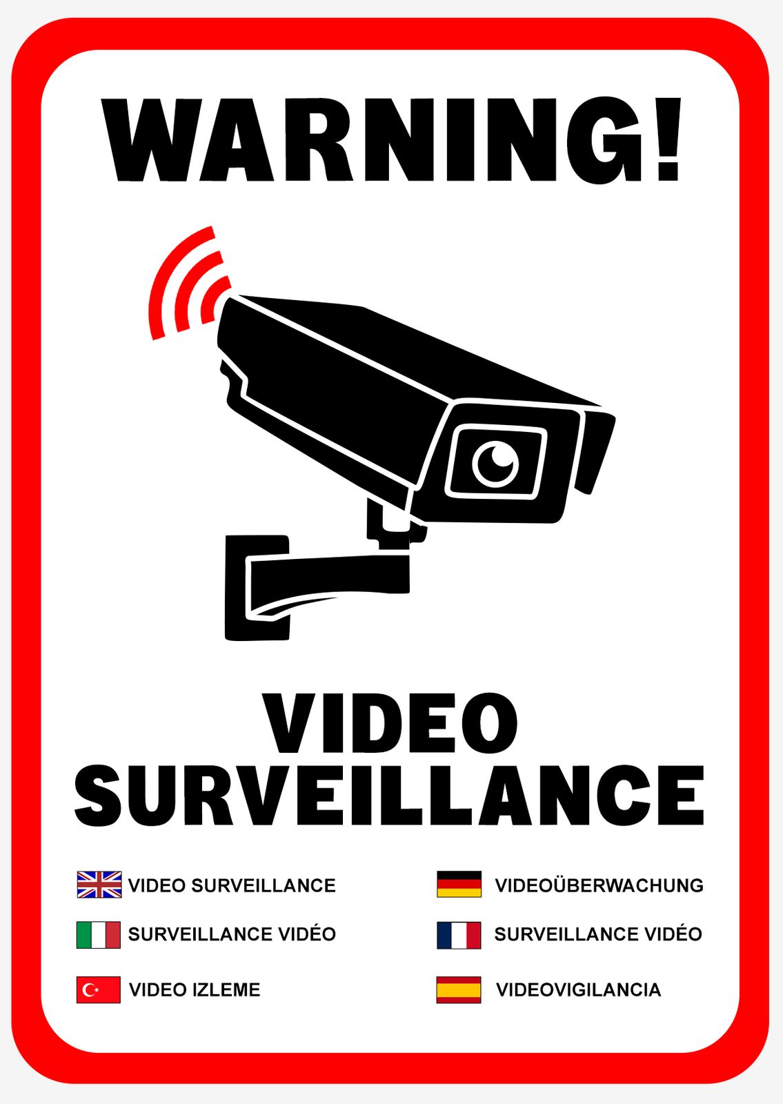 Sticker - Warning Video Surveillance