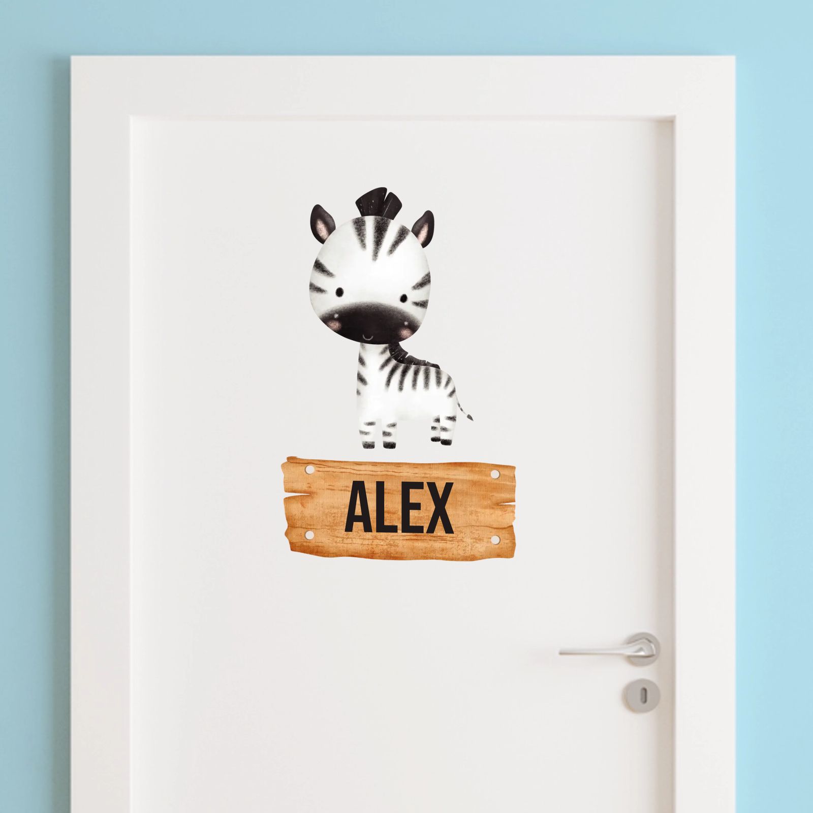 Door Sticker - Zebra Delight