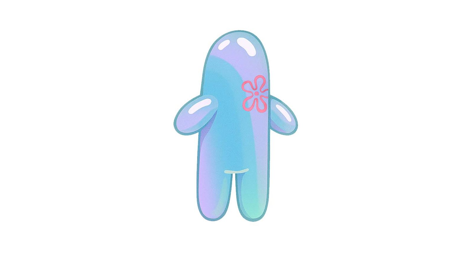Sticker - Blue Balloon Character - 4 Stickers