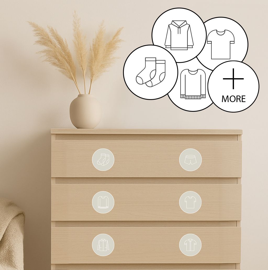 Sticker - Clothing Drawer Labels