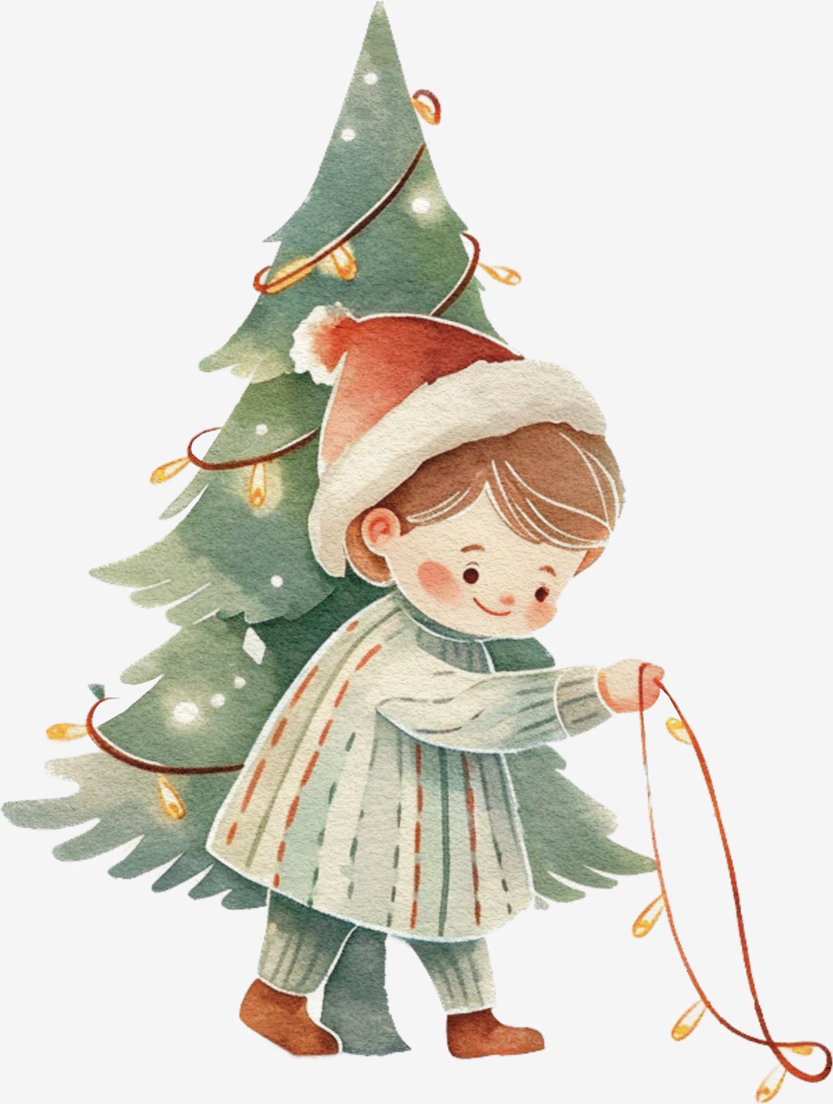 Christmas Tree Boy Sticker