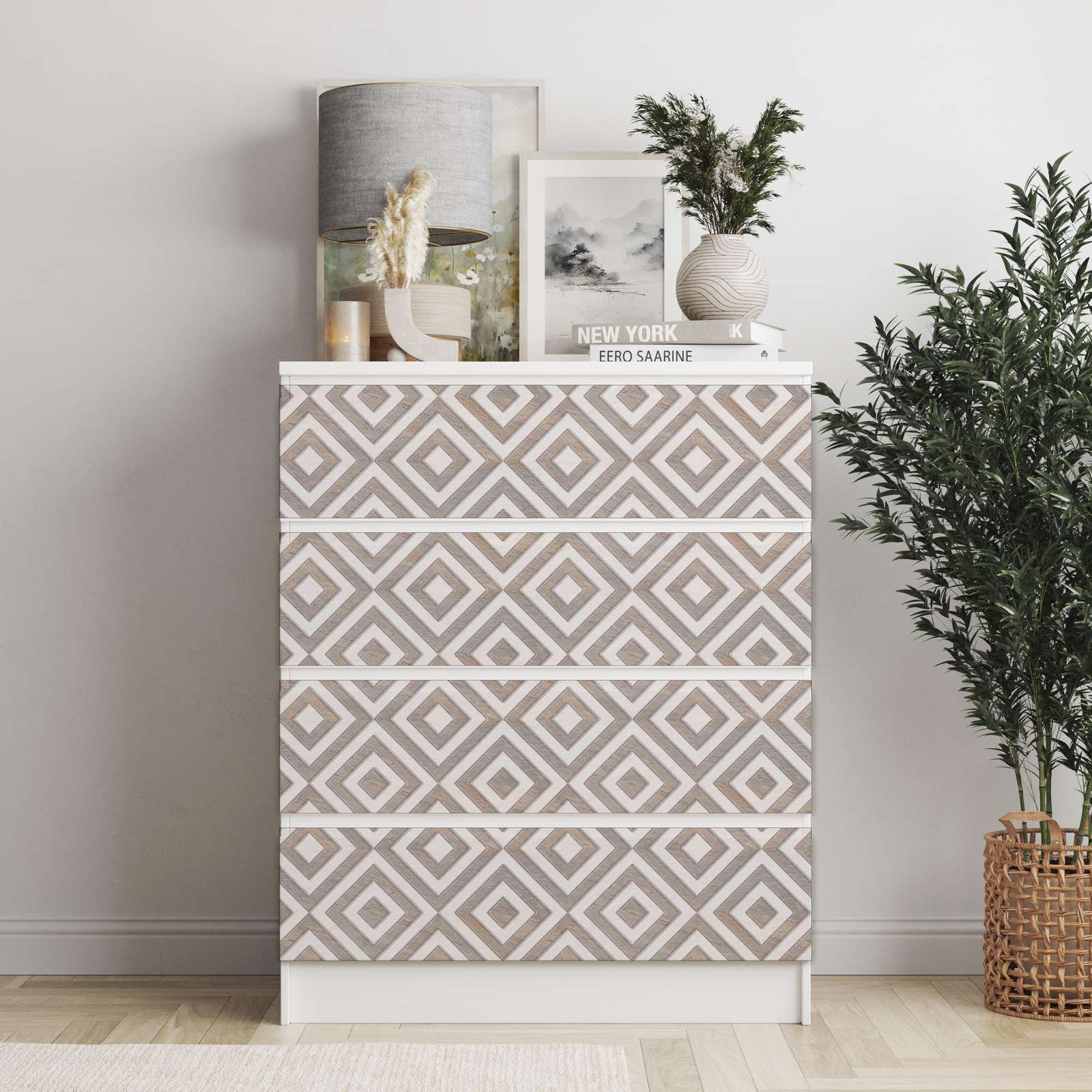 Self-Adhesive Stickers – Ikea Malm Decals / Select Size / Nature Diamond