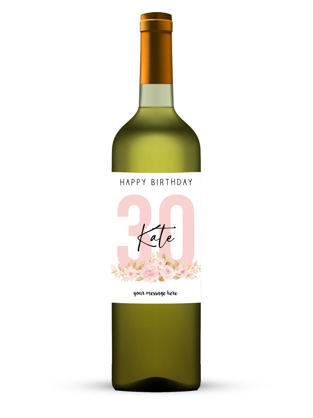 Personalised Bottle Label - Birthday message