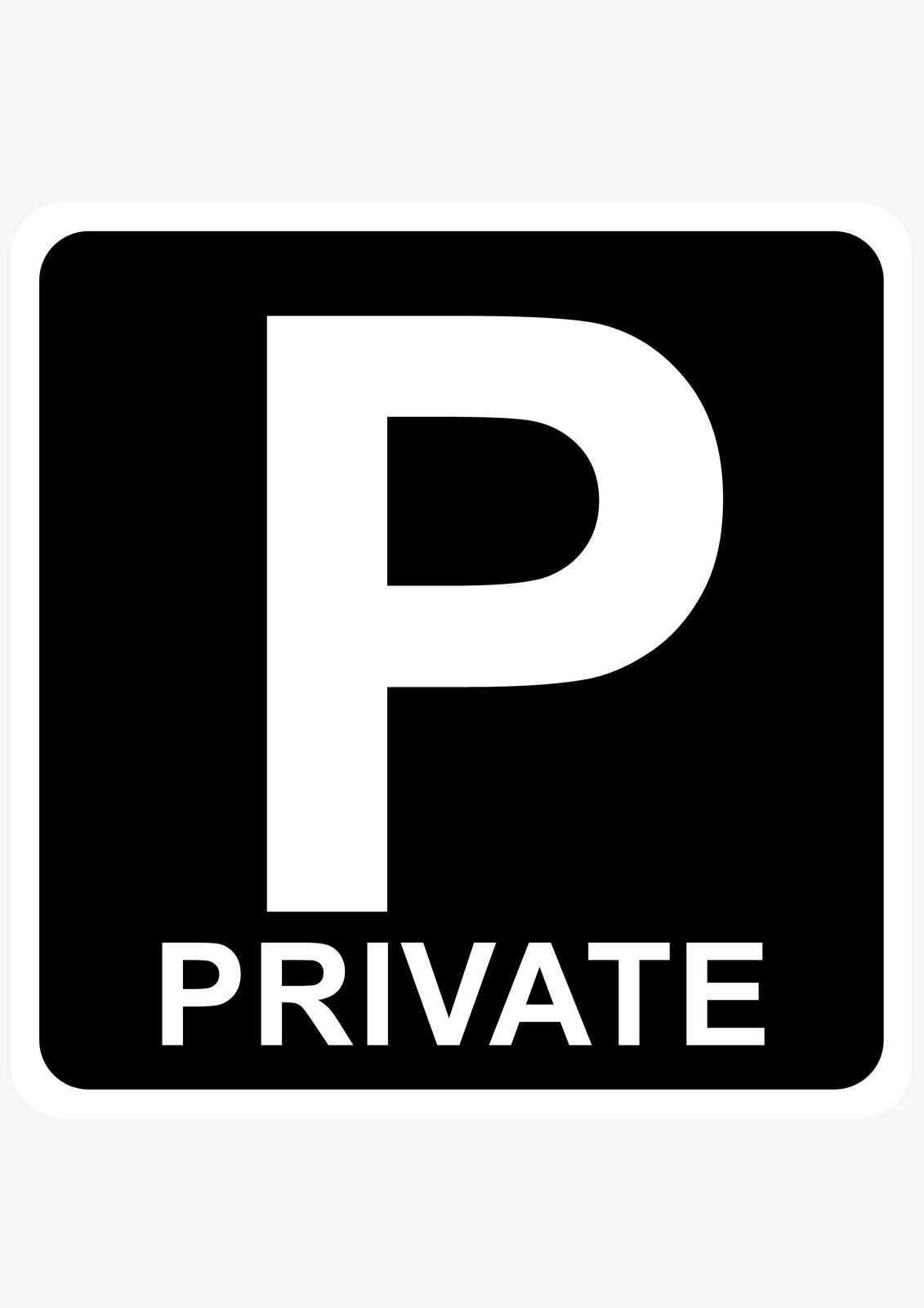 Sticker - Private Parking Sign