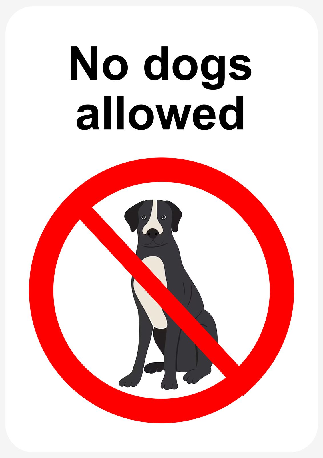 Sticker - No Dogs Allowed