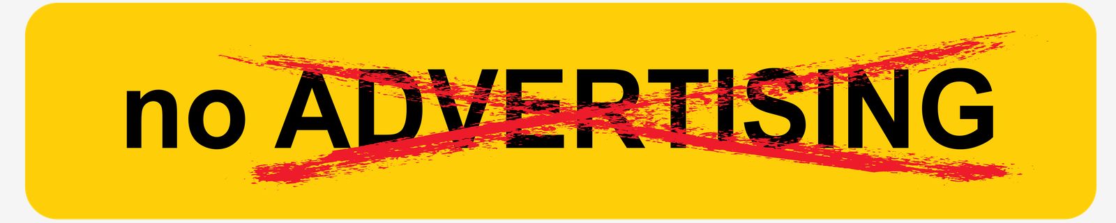 Sticker - No Advertising Message