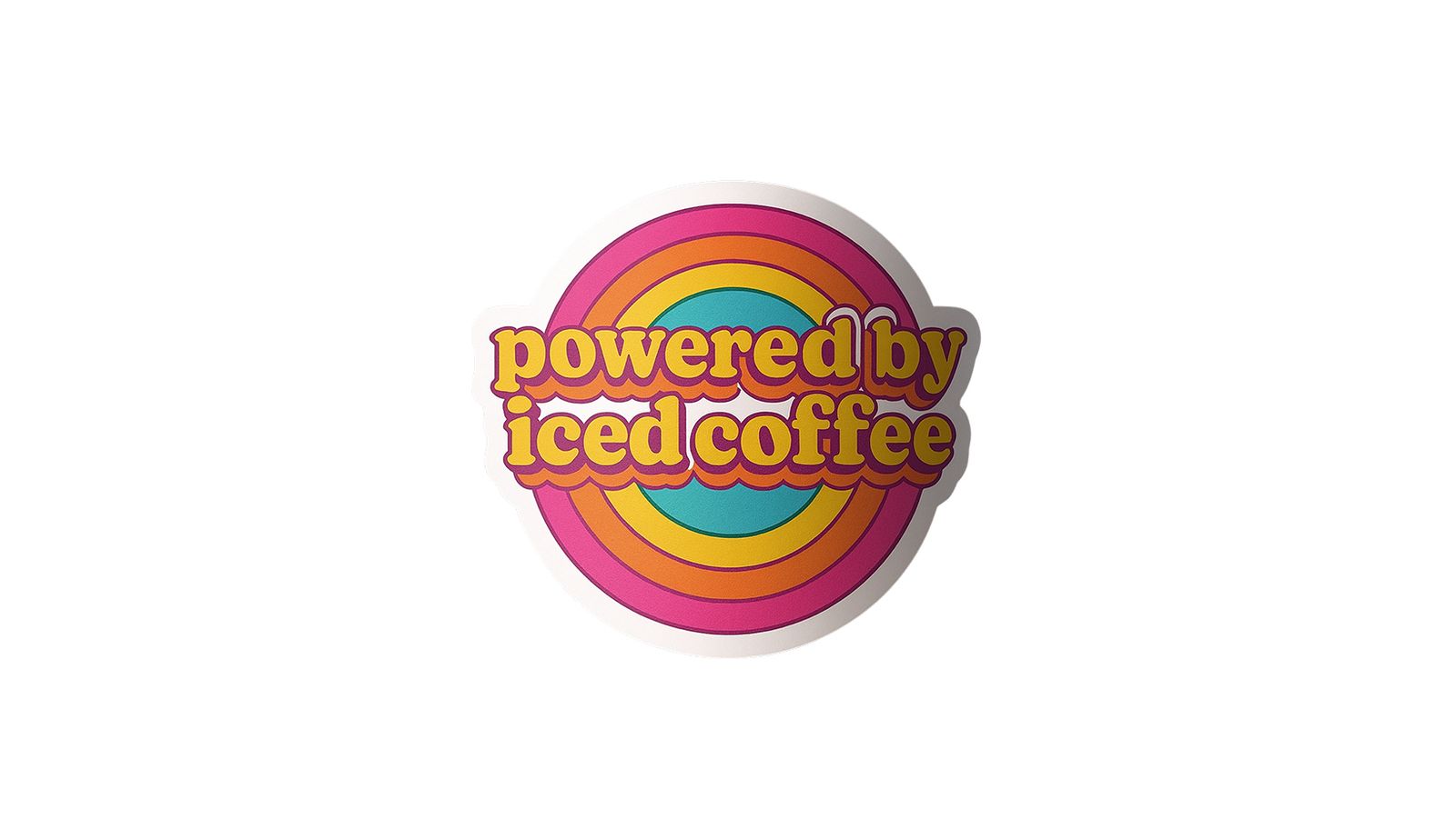 Sticker - Powered by Iced Coffee - 4 Stickers