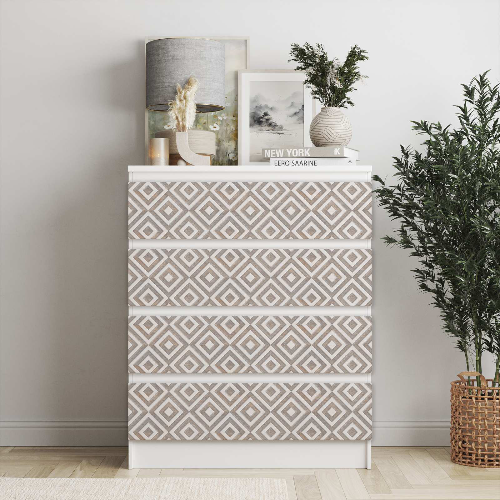 Self-Adhesive Stickers – Ikea Malm Decals / Select Size / Diamond Stone