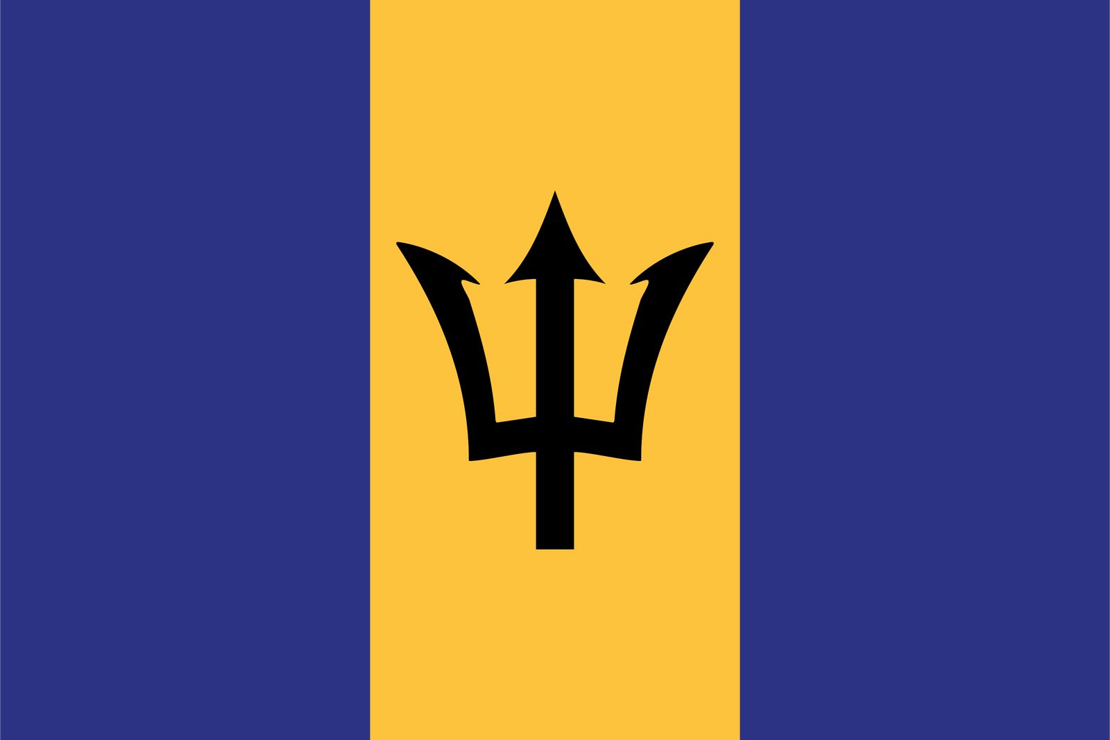 Barbados Flag - Sticker