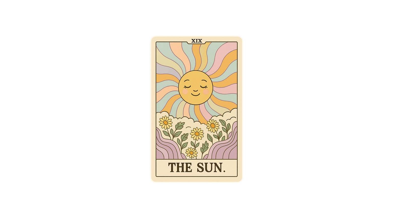 Sticker - The Sun Tarot Card - 4 Stickers