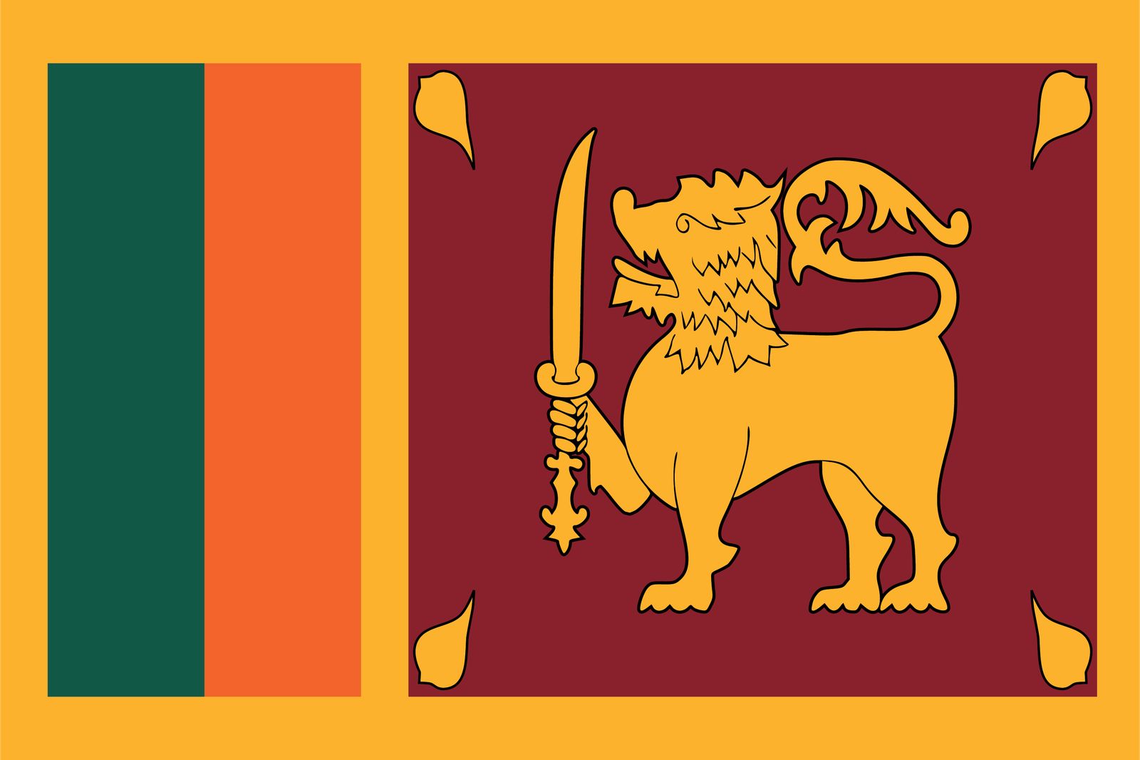 Sri Lanka Flag - Sticker