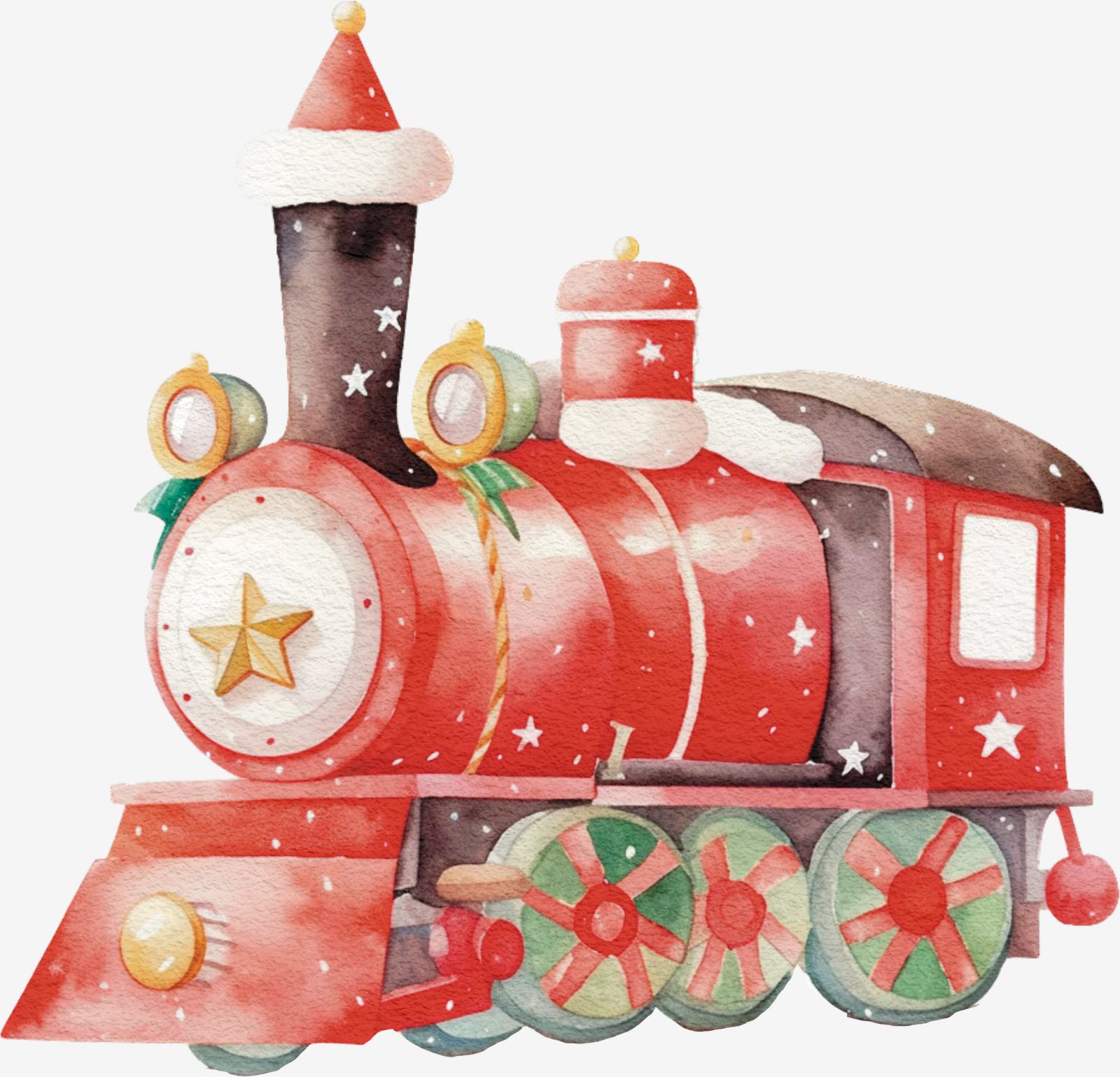Festive Train Sticker