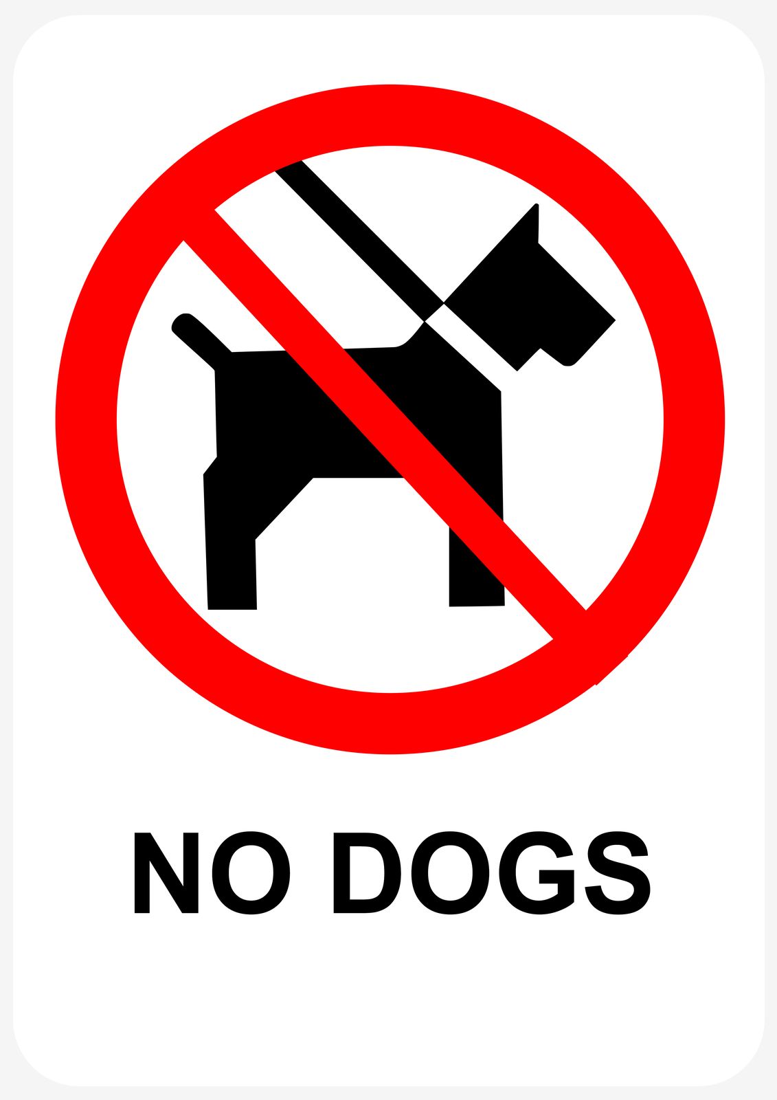 Sticker - No Dogs