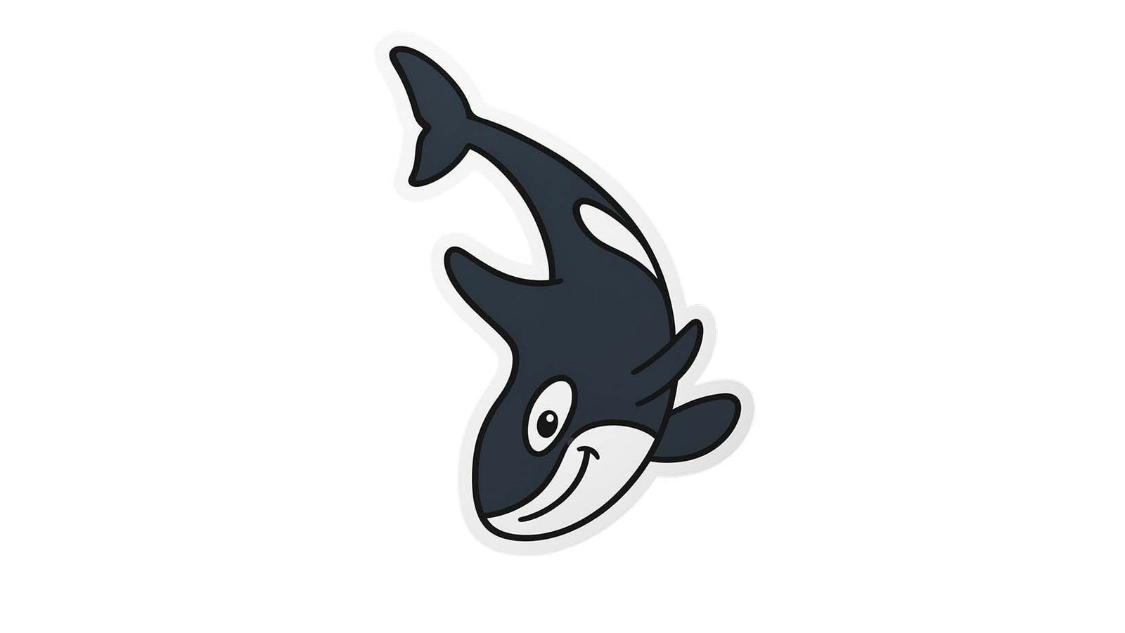 Sticker - Happy Orca Whale - 4 Stickers