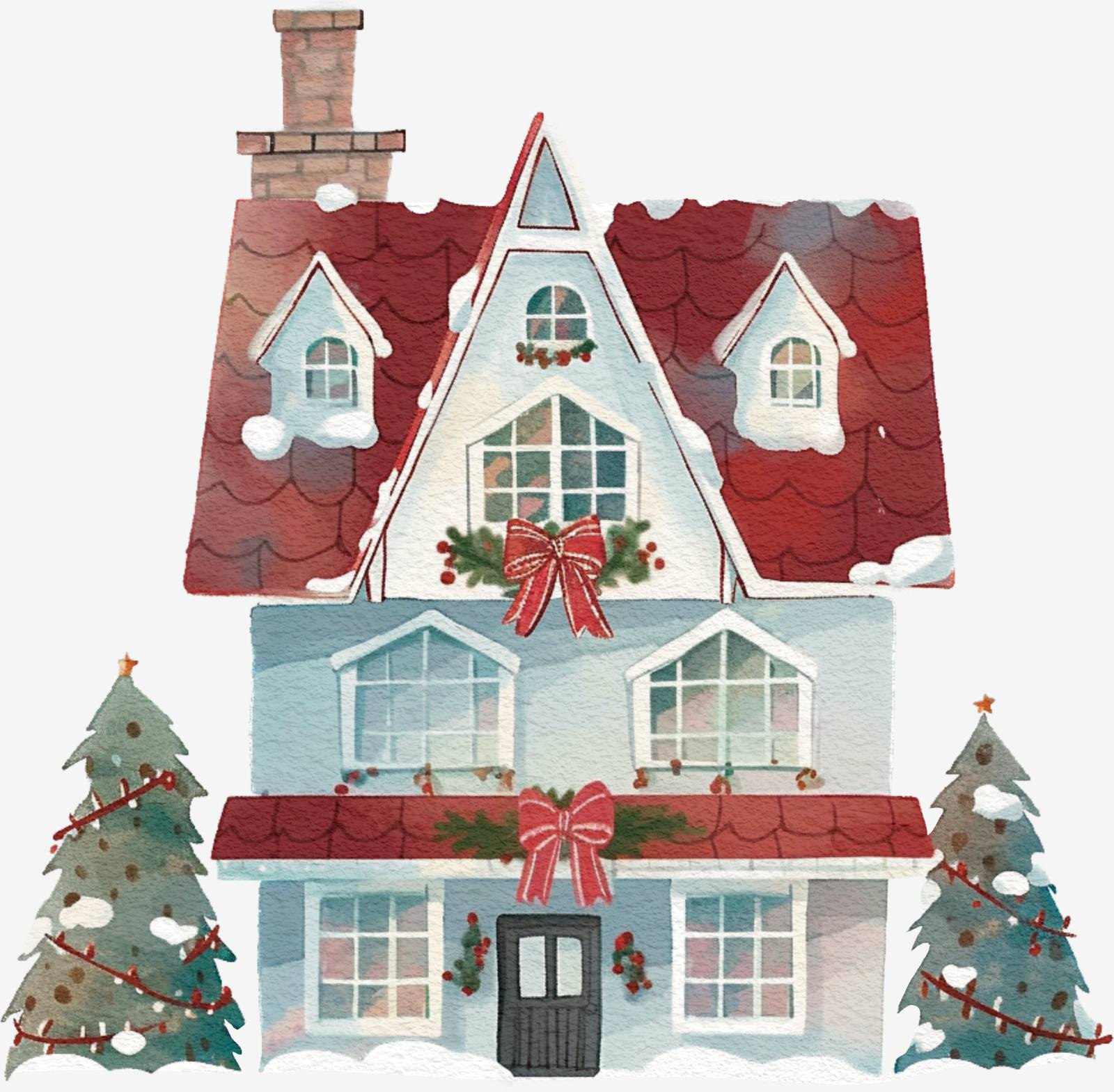 Christmas House Sticker
