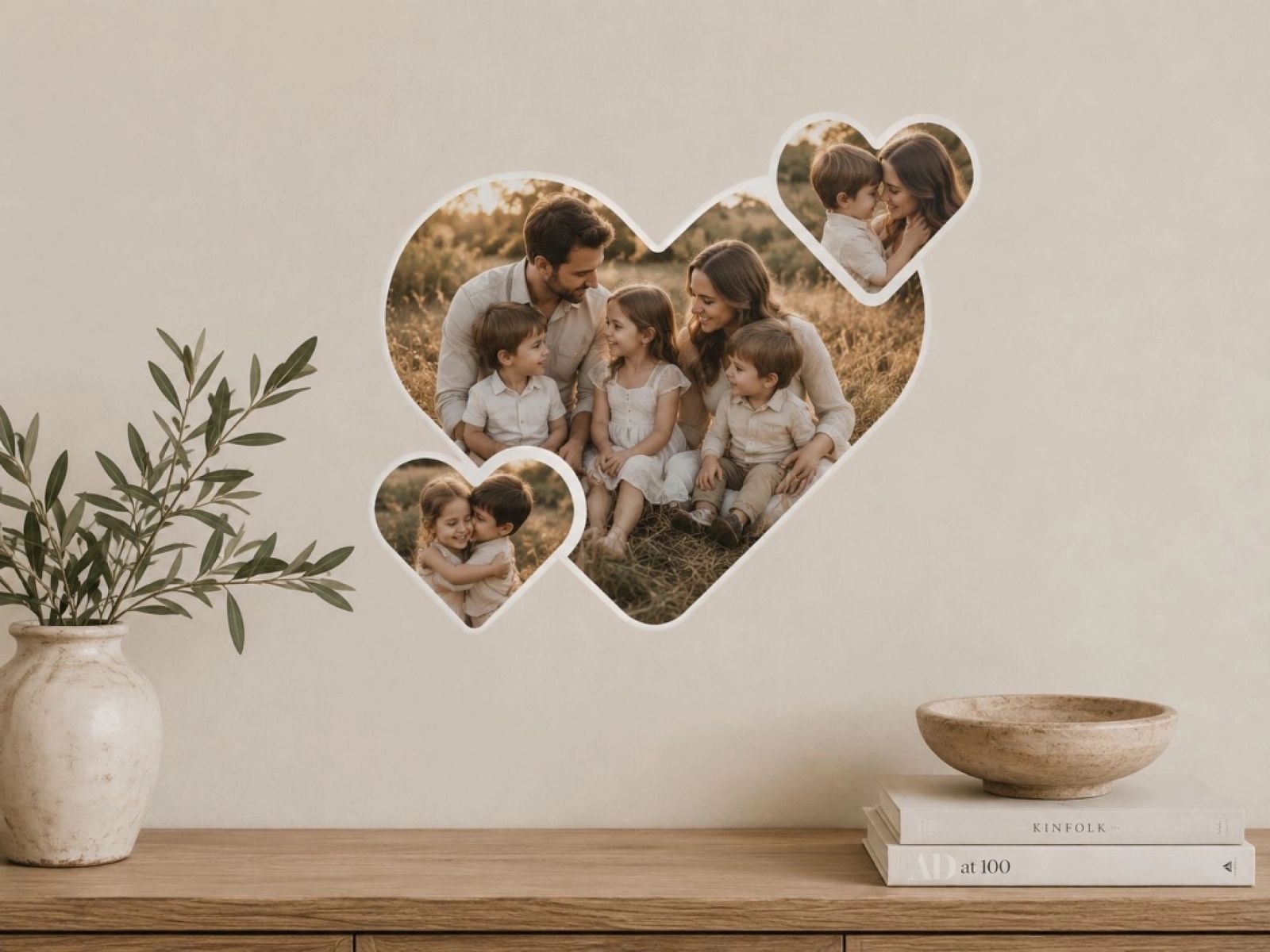 Wallsticker - Personalized Heart Photo Set of 3