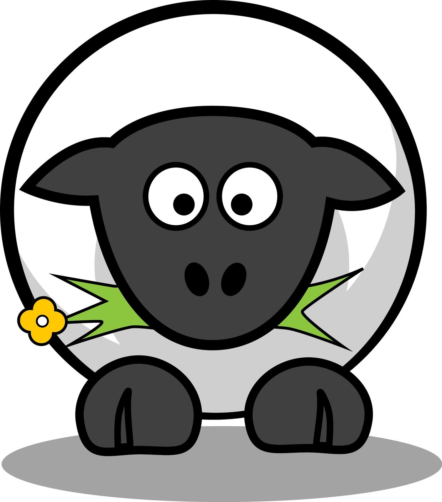 Sticker - Cartoon Sheep Design