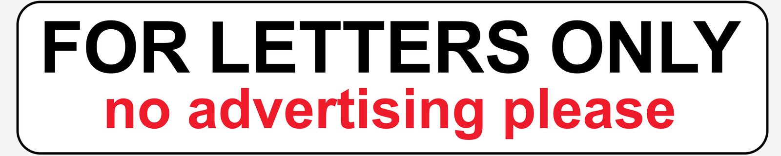 Sticker - For Letters Only