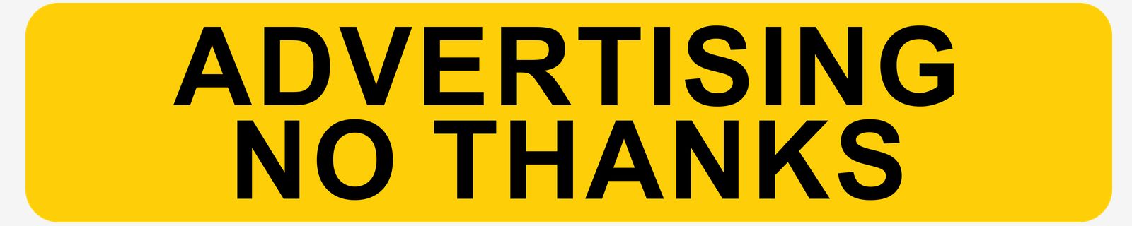 Sticker - Advertising No Thanks