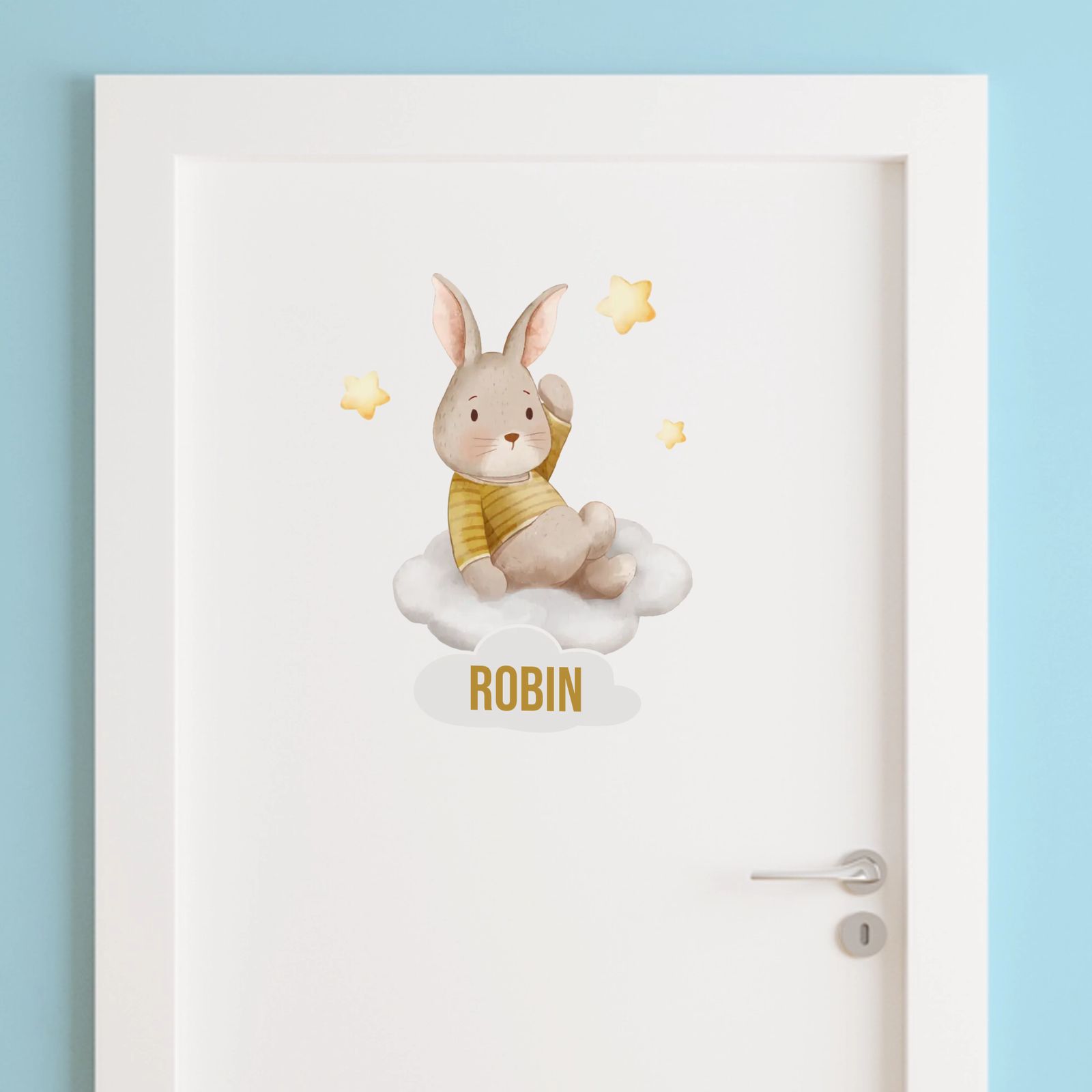 Door Sticker - Cute Bunny Design