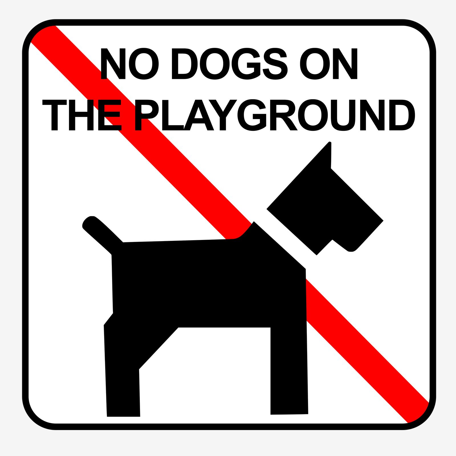 Sticker - No Dogs on the Playground