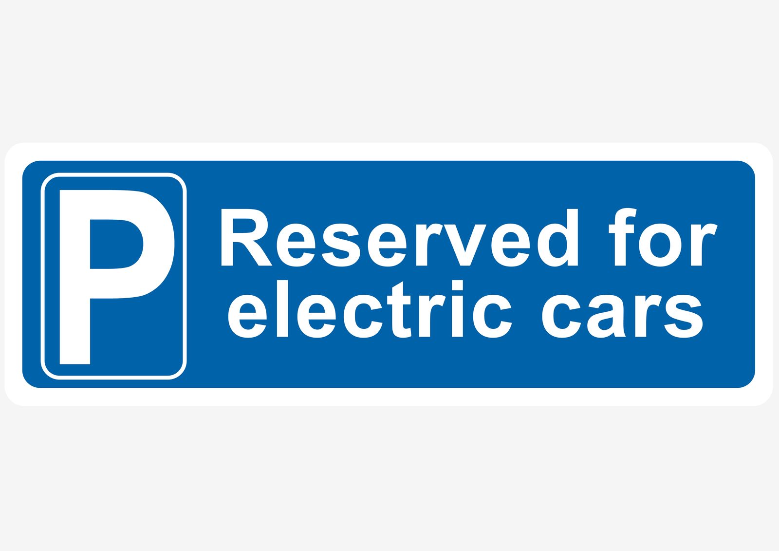 Sticker - Reserved for Electric Cars