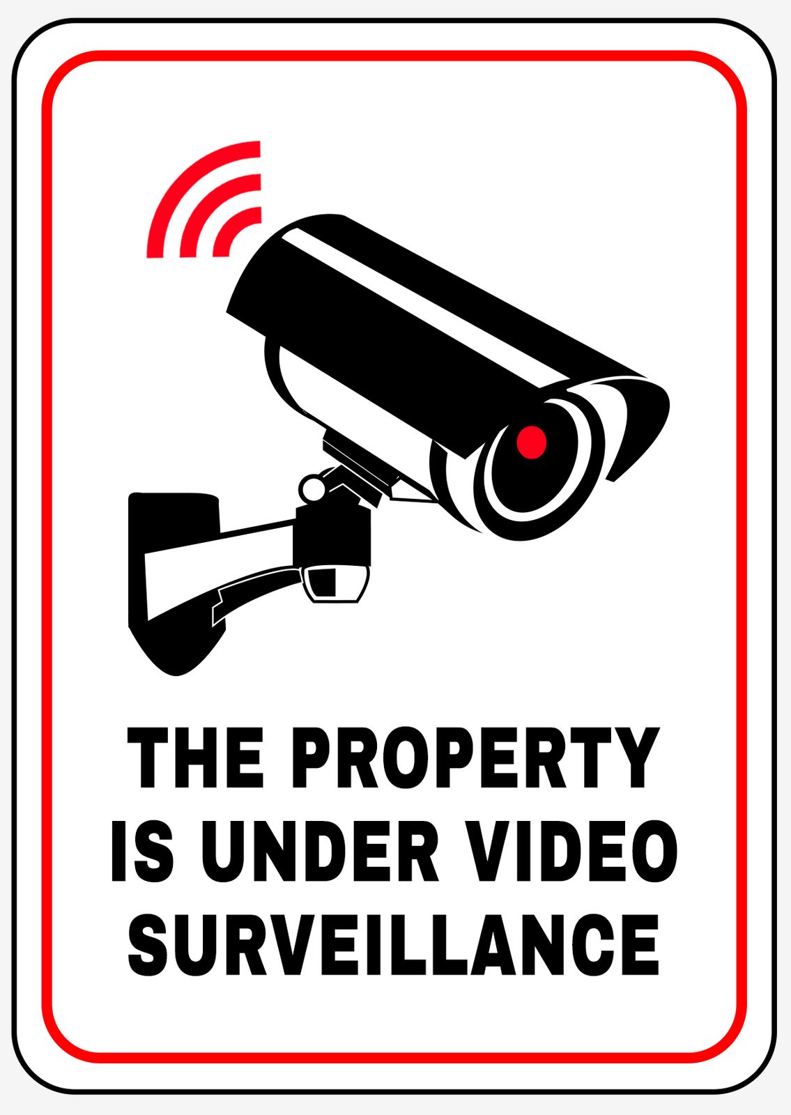 Sticker - The Property is Under Video Surveillance