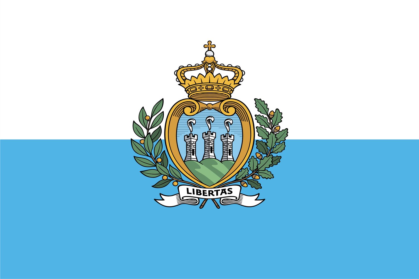 San Marino Flag - Sticker